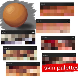 Skin Tone Palettes FOR PROCREATE | Digital Palettes | Digital Art