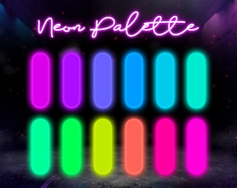 Neon Procreate Color Palette | *DIGITAL DOWNLOAD* | ProcreatorsCo | Bright Color Palette | Neon Color Palette | Cyber Color Palette |