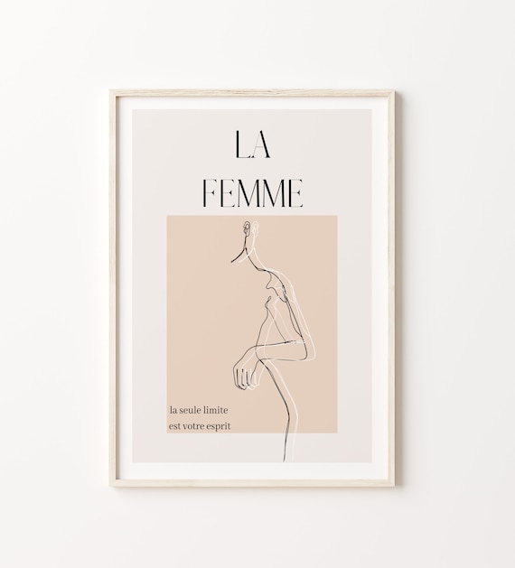 ART PRINT Minimalistic / Feminism One Line Art / Bodylove Wall Art / La Femme