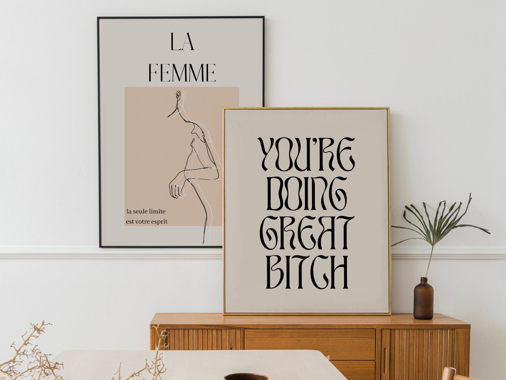ART PRINT You're Doing Great Bitch Wall Art / Feminist - Etsy