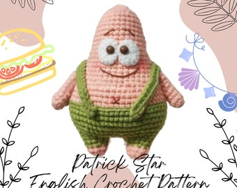 Roze zeester-amigurumi: haakpatroon van 7 inch (Engelse pdf)