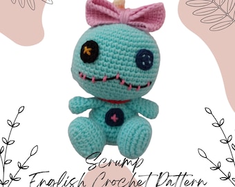 Wzór szydełkowy na lalkę Scrump Amigurumi: 15-centymetrowa lalka (plik PDF w języku angielskim)