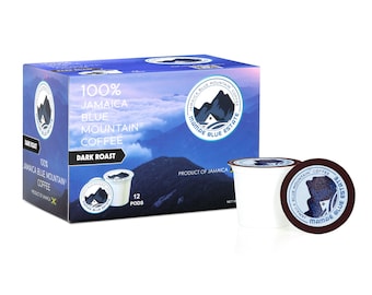 Mamre Blue - Dosettes de café 100 % Jamaïque Blue Mountain - Torréfaction foncée - 12 unités