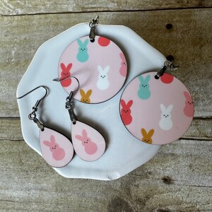 Bunny print earrings