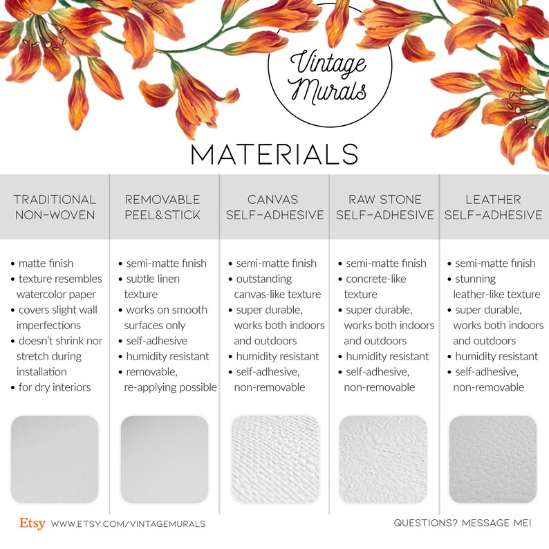 a white sheet with orange flowers on it