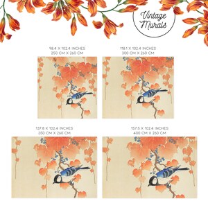Japanese Bird Wallpaper, Ukiyoe Style Mural, Peel and Stick 42 Bild 3