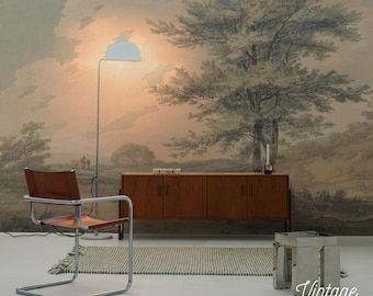 Peel And Stick Scenic Wallpaper For Accent Wall, Vintage Landscape Removable Mural #11