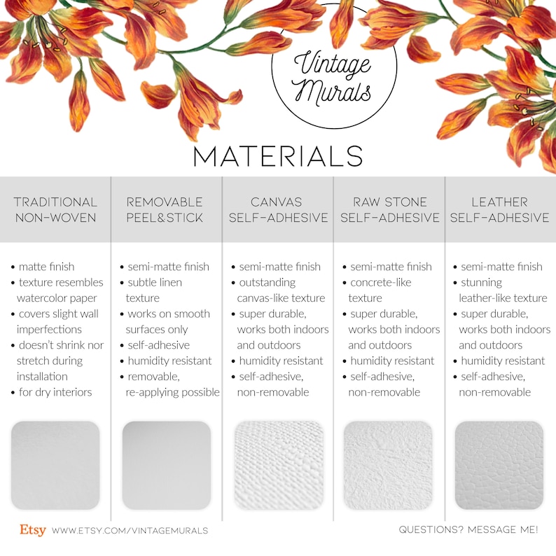 a white sheet with orange flowers on it