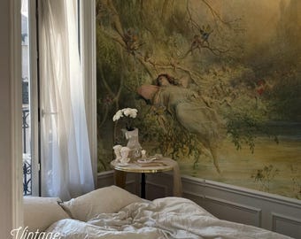 Romantic Forest Fairy Tale Mural, Peel and Stick Wallpaper 127