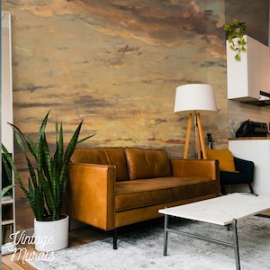Golden Sky Sunset Wallpaper, Horizon Wall Mural 72