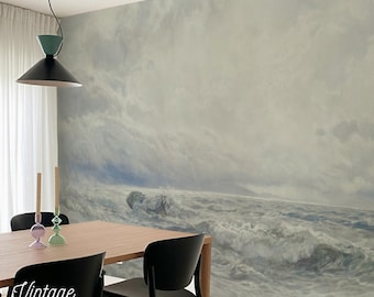 Stormy Sea Landscape Wallpaper Mural, Peel and Stick 145