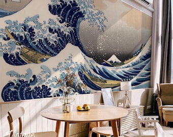 Hokusai Great Wave wallpaper, The Great Wave off Kanagawa, Ukiyo-e wall art, Classic Japanese landscapes #14