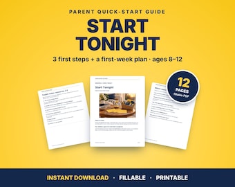Start Tonight Parenting Guide | Screen Time Reset Plan for Kids 8-12 (Digital PDF)
