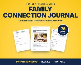Family Connection Journal | Parent-Child Reflection, Traditions, Memories (PDF)