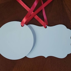Ornament Sublimation Blanks; Double Sided Blank MDF Wood