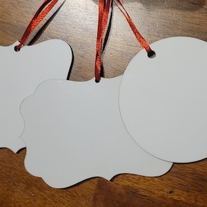 Ornament Sublimation Blanks | Double Sided Blank MDF Wood | 3 inch; 3.125 inch; 4.25 inch | Circle, Benelux Square, Benelux Rectangle