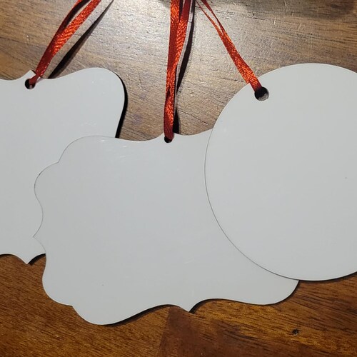 Ebauches pour sublimation d'ornement | Bois MDF vierge double face | 3 pouces ; 3,125 pouces ; 4,25 pouces | Rond, Carré Benelux, Rectangle Benelux