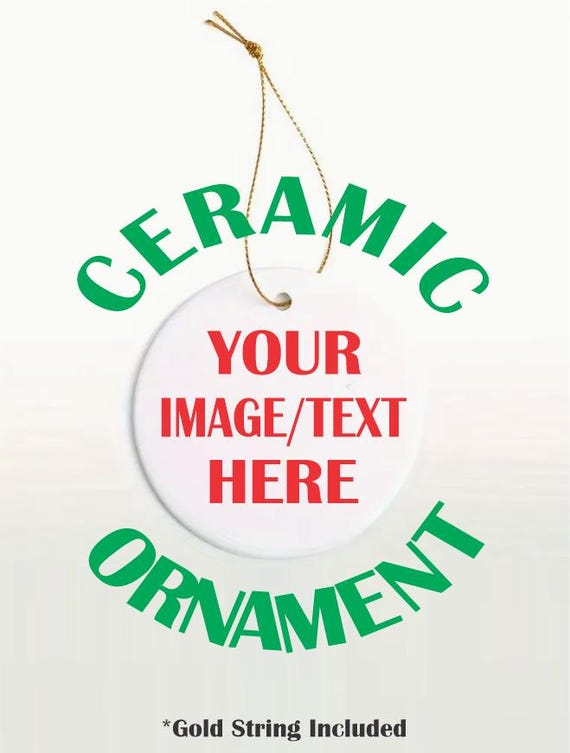 Custom Sublimation Ceramic Ornaments | 3-inch Diameter | Text or Image | Double-Sided | Decoration | Holiday | Special Occasion | Keepsake