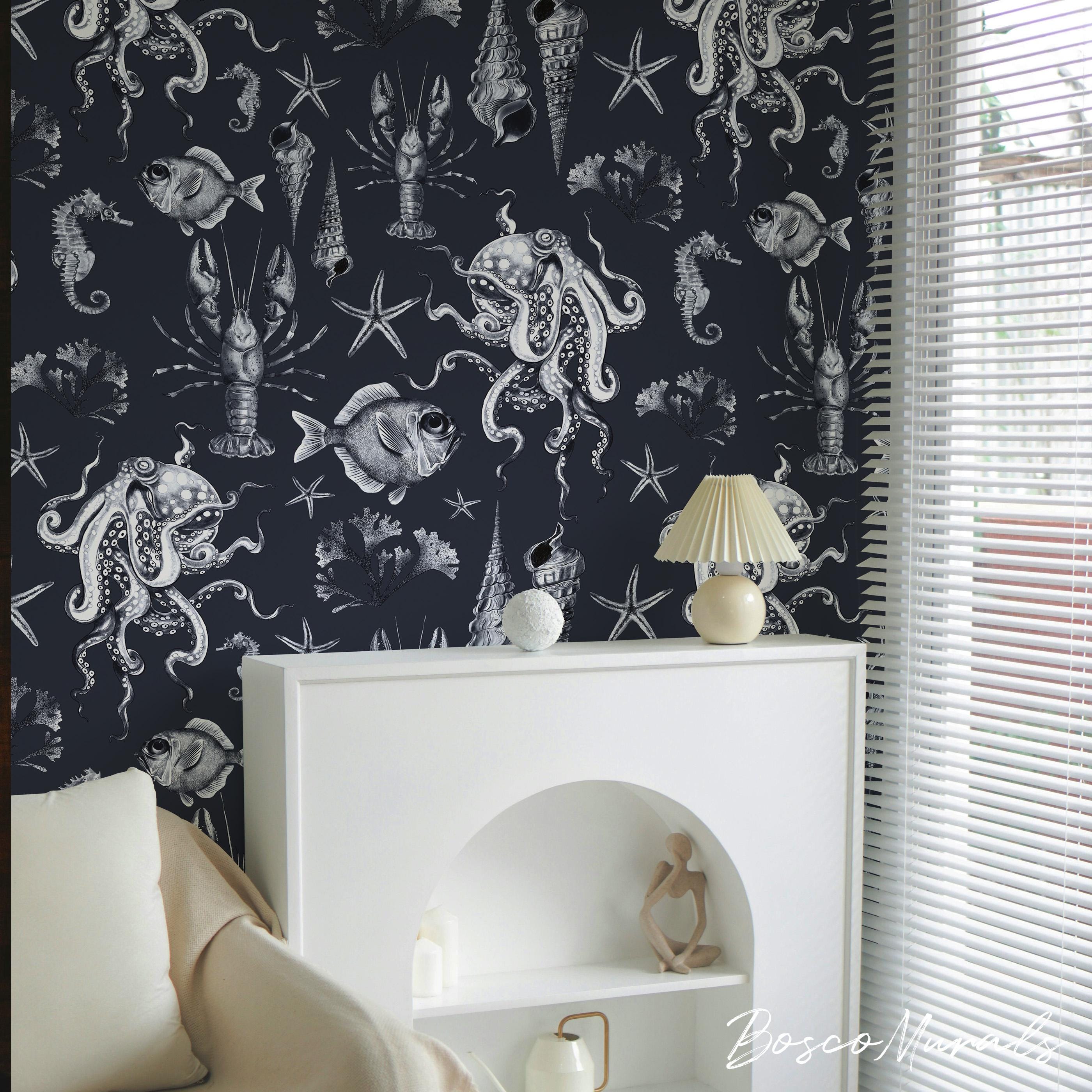 Dark ocean mural - Etsy Österreich, image size:2800x2800