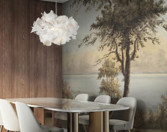 Toscania landscape premium wallpaper, Scenic view mural with trees, Italian beauty, Tuscany sunset 121