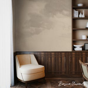Soft horizon wallpaper, Cloudy wall mural, Vintage home decor, Removable wallpaper, Vintage sky texture wallpaper 33
