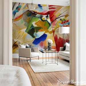 Kandinsky Abstraction Reproduction Large Print Colorful Wallpaper For Dramatic Impact 13