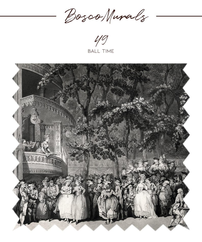 Ball Time Baroque Theme On Removable Wallpaper, Peel And Stick Victorian Wall Decor 49 image 4
