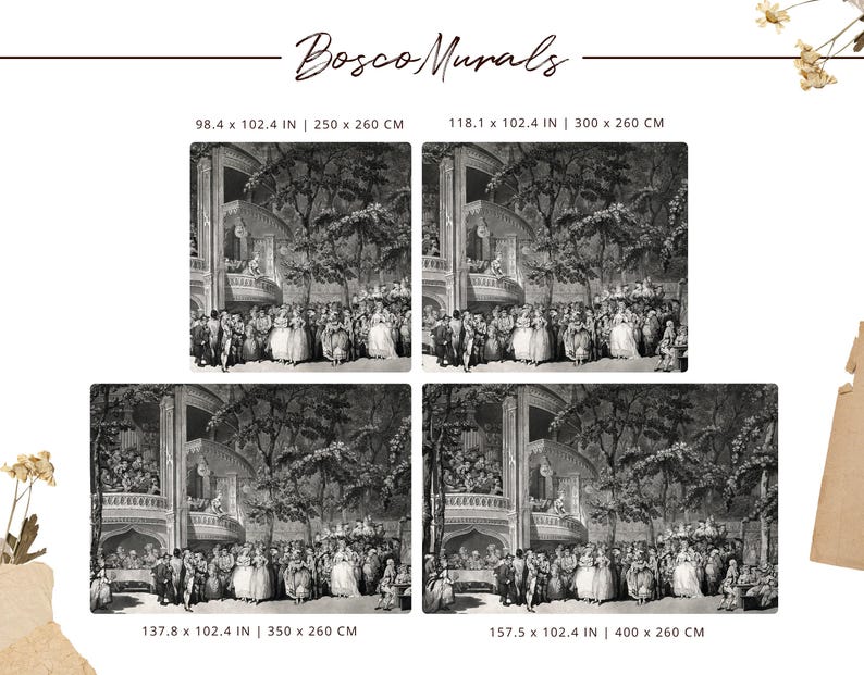 Ball Time Baroque Theme On Removable Wallpaper, Peel And Stick Victorian Wall Decor 49 image 3