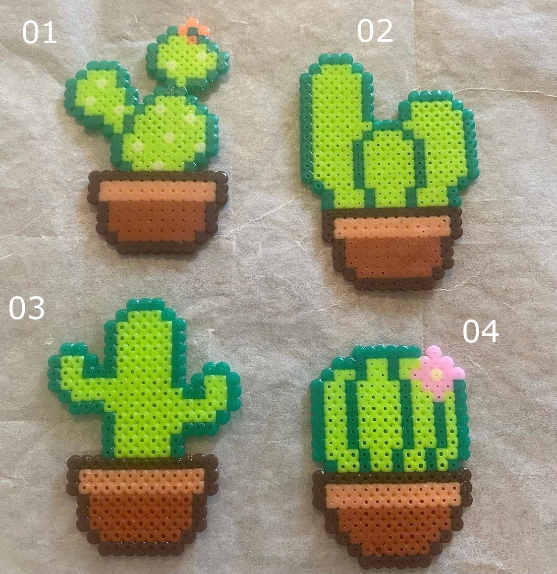 Plants Vs Zombies Figure PVZ Hama Beads Cactus Coconut 