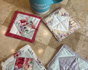 Mug Rugs - Pastel Floral Scrappy #6