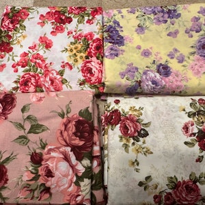 Colección de flores inglesas antiguas (recortadas a medida)