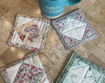 Mug Rugs - Pastel Floral Scrappy #1
