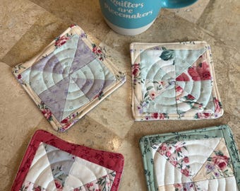Mug Rugs - Pastel Floral Scrappy #5