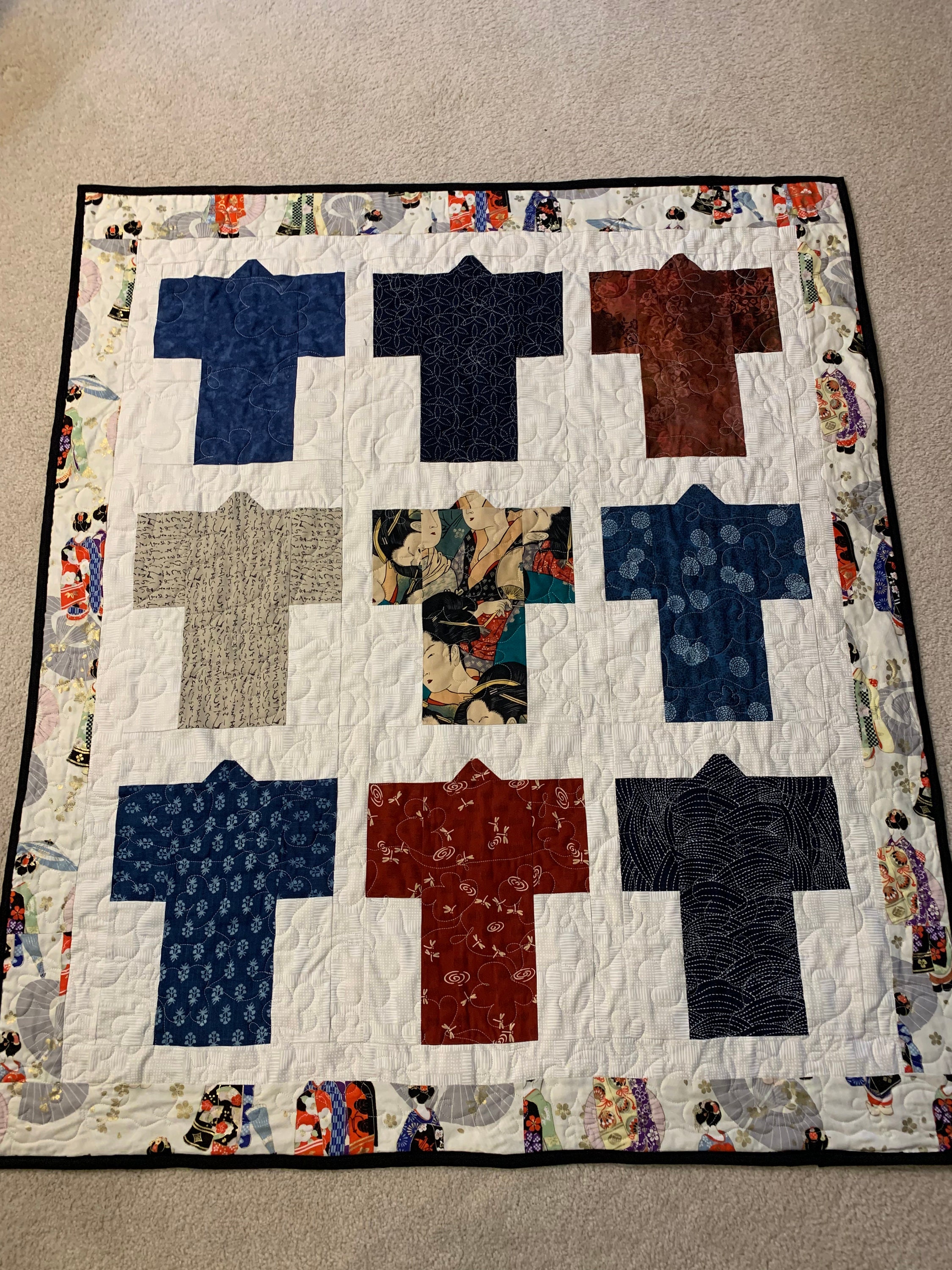 Japanese Kimono Wall Hanging Large 1 Etsy