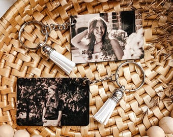 Photo Keyring Double Sided Men Gift Photo Keychain Double Sided Personalised Keyring Women Double Sided Photo Key Ring Sister Birthday Gift