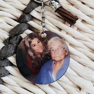 Personalisiertes Erinnerungsfoto-Schlüsselbund Geschenk für Papa Personalisierter Schlüsselring mit Foto-Memorial Geschenkidee für Mama Personalisiertes Foto-Schlüsselbundgeschenk