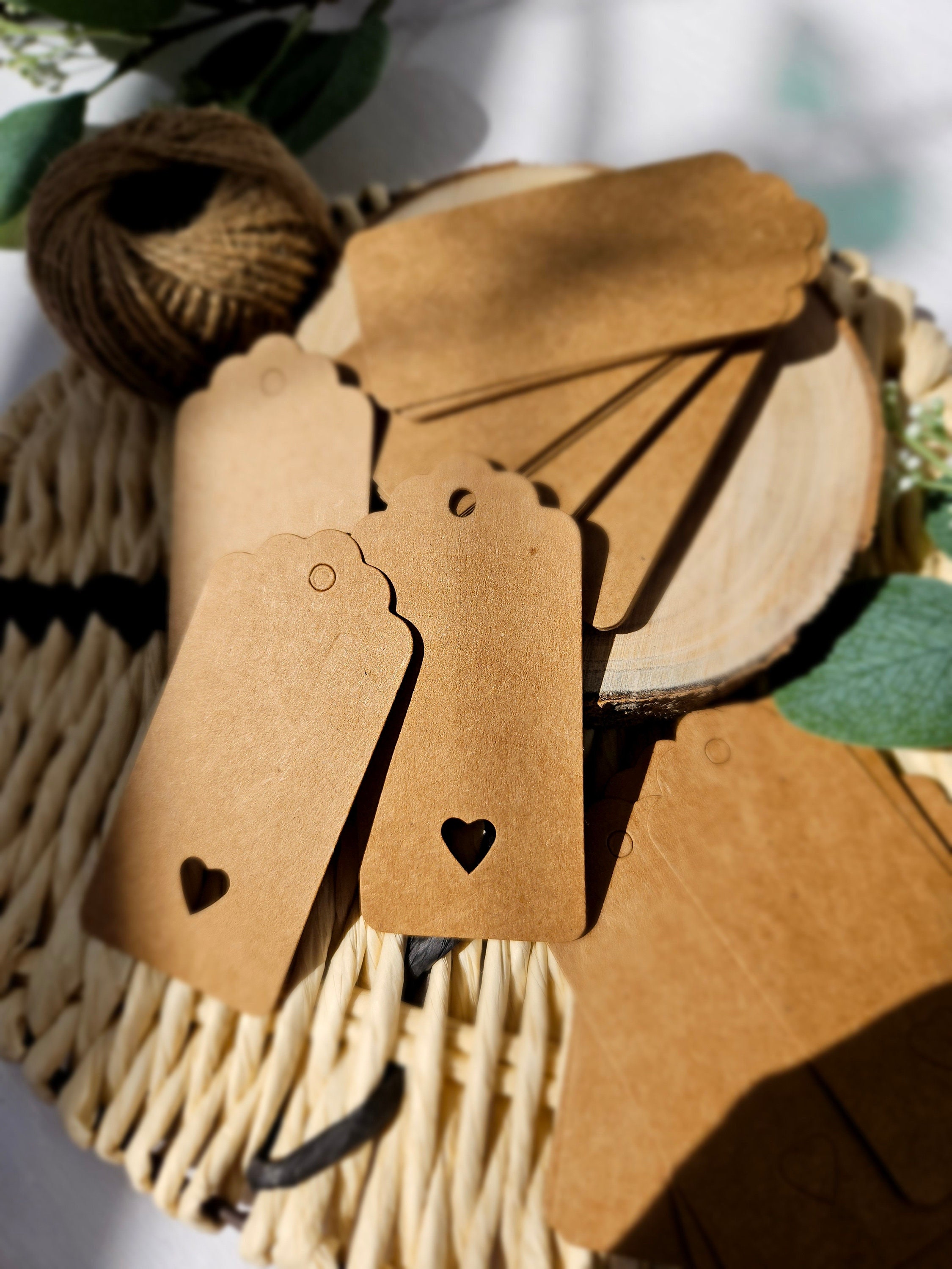 Kraft Paper Tag Gift Making Tags Price Wedding Scallop Label Blank Luggage  Christmas 