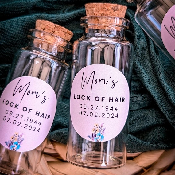 Hair Memorial Keepsake Gift Idea Dad Memorial Lock Of Hair Keepsake Glass Bottle Memorial Ashes Grandma Memory Keepsake Hair Loved One Hair