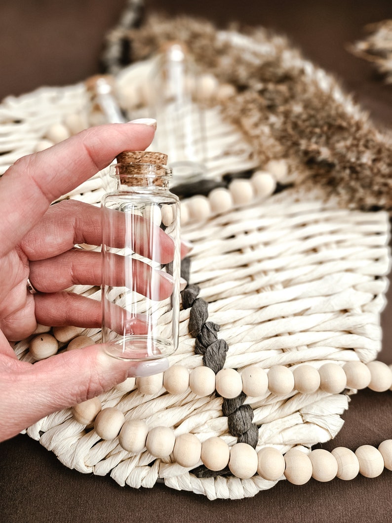 Bottle With Tag Mini Small Jar Wedding Favour Miniature Bottle Mini Jar Glass Vial Tiny Bottles Cork