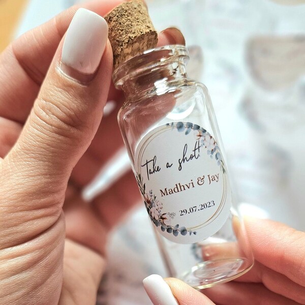 Take a Shot Bottle Wedding Mini Shot Jar Favor Seed Bottle Wedding Favor Small Shot Wedding Bottle Miniature Glass Jar Mini Cork Bottle