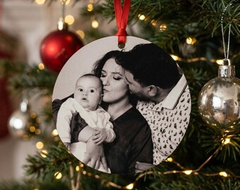 Personalised Family Photo Ornament Custom Picture Christmas Tree Ornament Double Sided Photo Christmas Ornament Family Keepsake Custom Photo