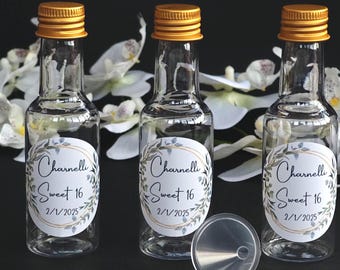Sweet 16 Party Favor Bulk Personalized Sweet 16th Shot Bottle Mini Bottle Favor for Birthday Sweet Sixteen Gift for Guest 50ml Mini Bottles