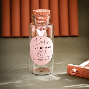 Dad Memorial Lock Of Hair Keepsake