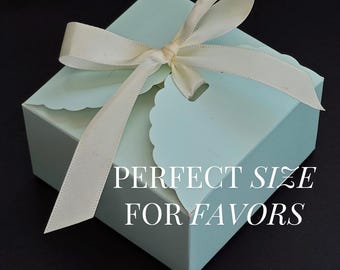 Small Empty Gift Box with Lid Mint Green Empty Chocolate Box with Ribbon Wedding Favor Party Sweet Box Empty Baby Shower Empty Favour Box