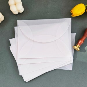 14x19cm Flower Transparent Envelopes / White Clear Envelopes/clear