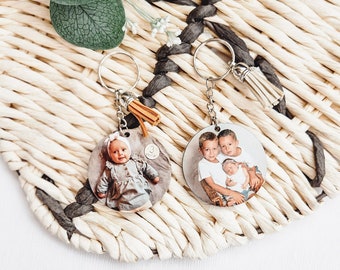 Personalised Photo Keyring Double Sided Keychain Women Gift Idea Key Ring Men Picture Mothers Day Keyring Photo Mum Keyring Picture Gift