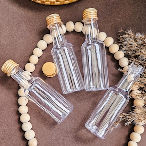 Mini Shot Bottle Plastic Container Small Favor Bottle Wedding Party Favor Baby Shower Party Supplies DIY Craft Supplies Plastic Shot Bottle