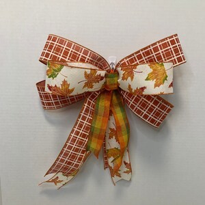Fall Leaves Thanksgiving Bow: Autumn Decor