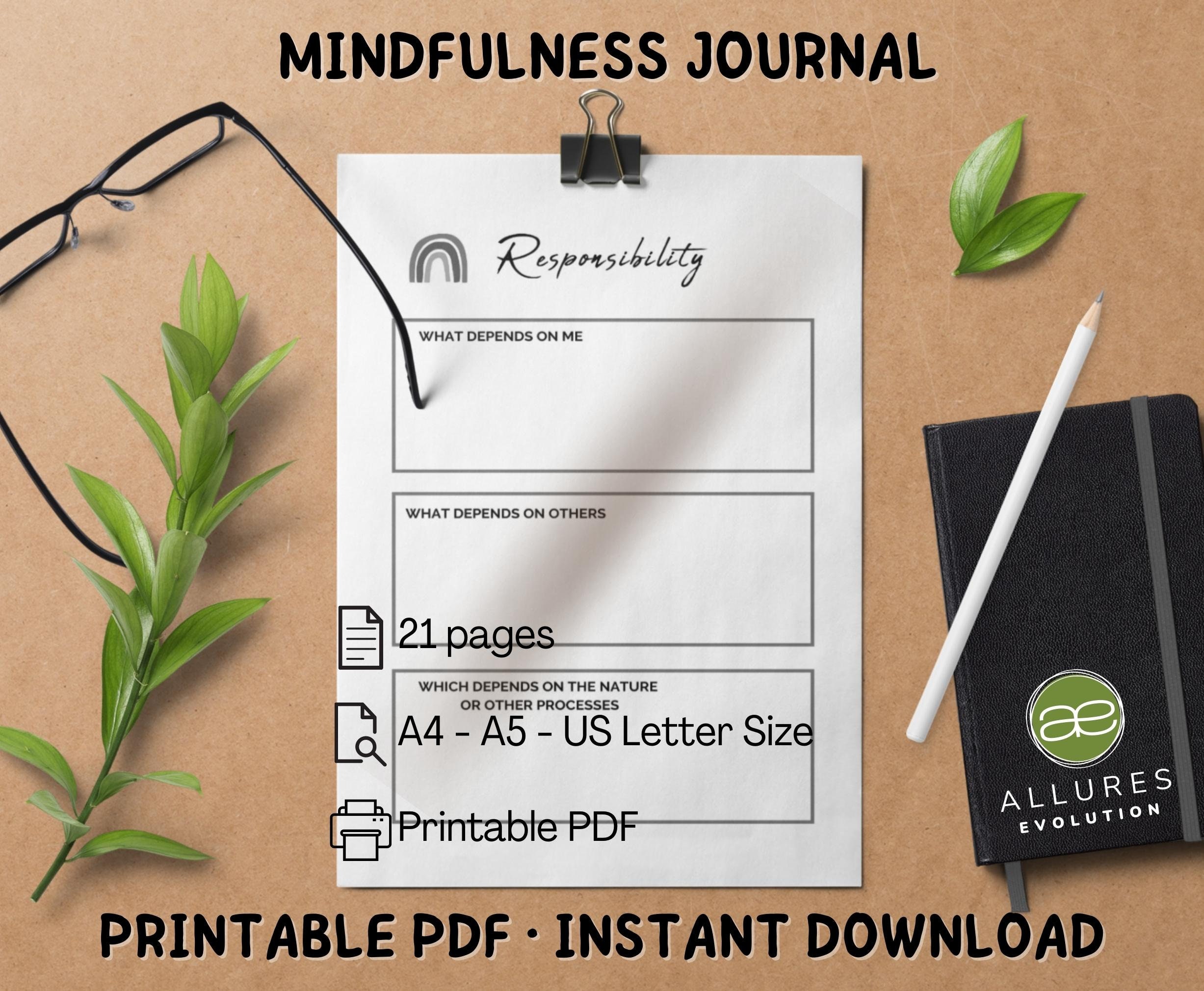 Mindfulness Journal Pages Printable Instant Digital Download - Etsy