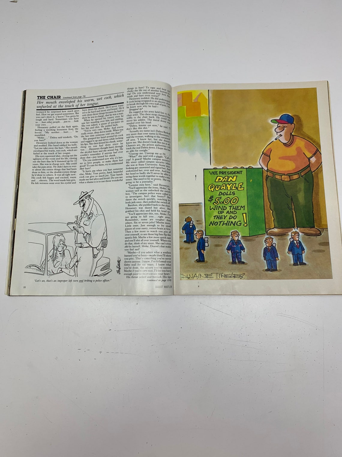 Vintage Hustler August 1989 Complete With Centerfold Etsy
